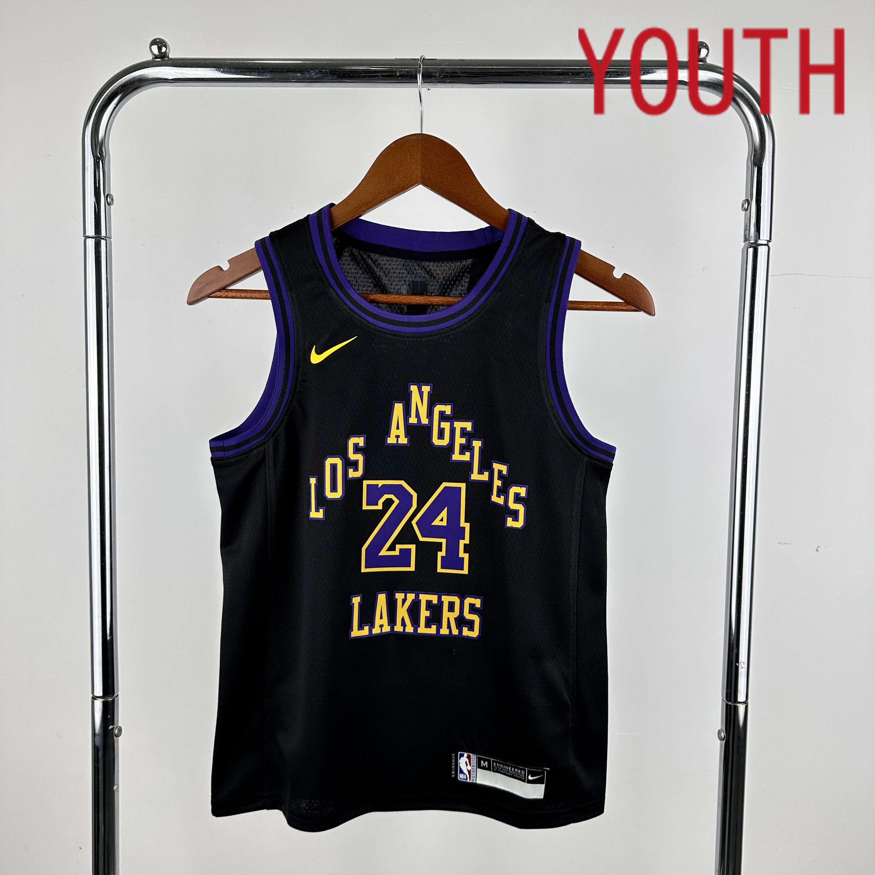 Youth Los Angeles Lakers #24 Bryant Black City Edition Nike 2024 NBA Jersey->->Youth Jersey